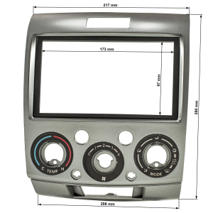 Double DIN Radio Bezel compatible with Mazda BT-50 / Ford...