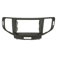 Double DIN radio bezel compatible with Honda Accord 8 VIII CU/CW facelift 2008-2015 black