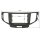 Double DIN radio bezel compatible with Honda Accord 8 VIII CU/CW facelift 2008-2015 black