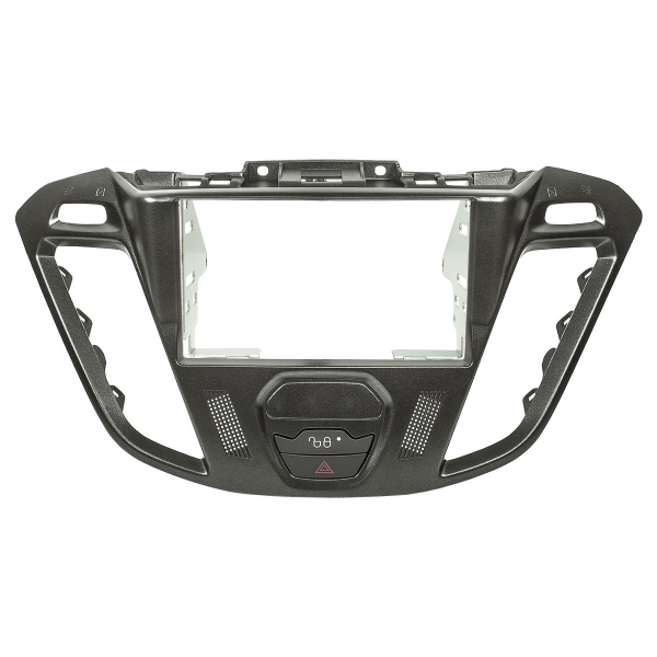 Double DIN radio cover HQ compatible with Ford Transit Custom Transit Tourneo Custom from 2012 anthracite with hazard warning switch