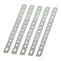 Perforated metal strip perforated rail set of 5 192x16mm for various applications, stable version