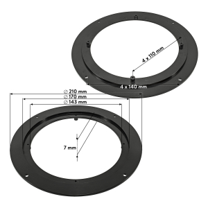 Loudspeaker Reducing Rings Reducing Plate from 200mm to...
