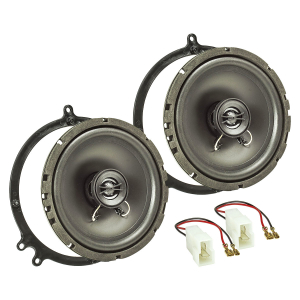 TA16.5-Pro Lautsprecher Einbau-Set kompatibel mit Audi A6 C5 C6 Tür vorne A3 A4 Tür hinten 165mm Koaxial System