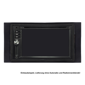 Double DIN Radio Bezel compatible with Ford Focus 2 Fiesta C-Max S-Max Galaxy Mondeo Kuga Transit Piano black lacquer