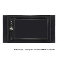 Doppel DIN Radioblende kompatibel mit Ford Focus 2 Fiesta C-Max S-Max Galaxy Mondeo Kuga Transit Piano Lack schwarz