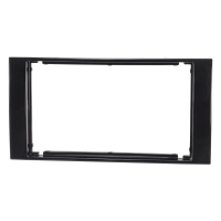 Double DIN Radio Bezel compatible with Ford Focus 2 Fiesta C-Max S-Max Galaxy Mondeo Kuga Transit Piano black lacquer