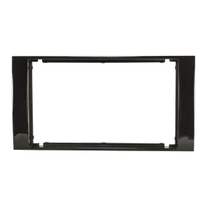Double DIN radio bezel set compatible with Ford Focus 2 Fiesta C-Max S-Max Galaxy Mondeo Kuga Transit Piano lacquer black with installation kit