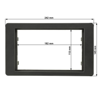 Double DIN Radio Bezel compatible with Saab 9.5 YS3E 2005-2010 black