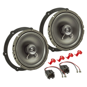 TA16.5-Pro Lautsprecher Einbau-Set kompatibel mit Peugeot 107 208 308 165mm Koaxial System