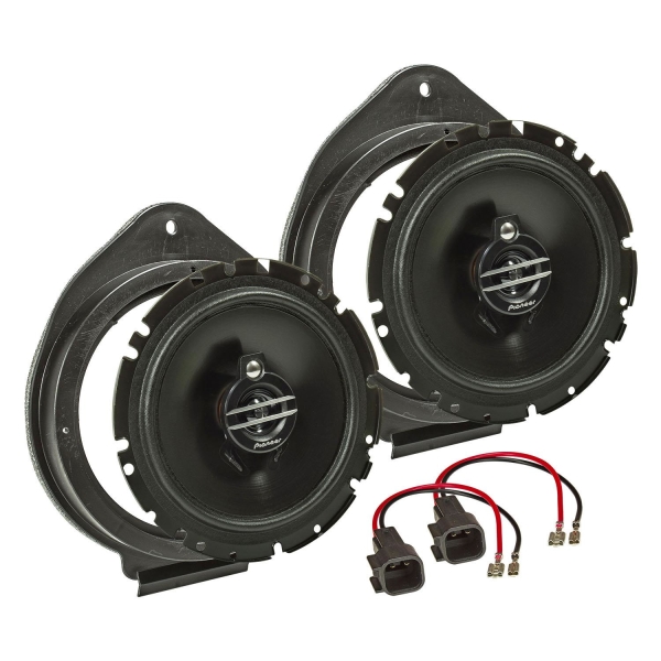 Speaker set compatible with Chevrolet Cruze Camaro Hummer H2 H3 165mm 3-way coax system PIONEER TS-G1730f 300W