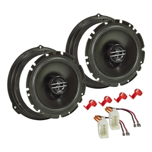 Speaker set compatible with Ford C-Max Focus Kuga Transit Custom 165mm 2-way coax system PIONEER TS-G1720f 300W