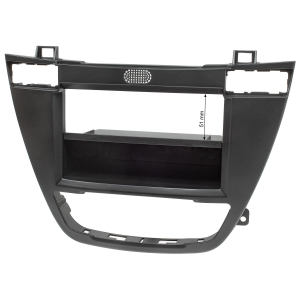 Double DIN and DIN radio bezel compatible with Opel Insignia black matt
