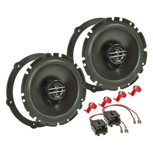 Pioneer TS-G1720f 300W Lautsprecher Set kompatibel mit Peugeot 107 208 308 165mm 2-Wege Koax System