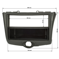 Radio bezel compatible with Toyota Yaris P1 Facelift 2003 to 2006 black - B-Ware