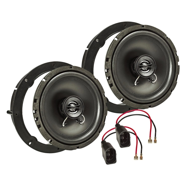 TA16.5-Pro Lautsprecher Einbau-Set kompatibel mit VW Golf 6 Touran New Beetle EOS 165mm Koaxial System