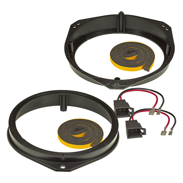 Speaker rings adapter cable compatible with Opel Corsa B C Tigra Vivaro front door for 165mm DIN speakers