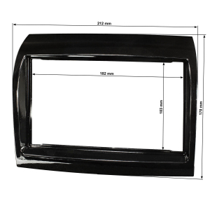 Double DIN radio cover compatible with Fiat Ducato (250)...