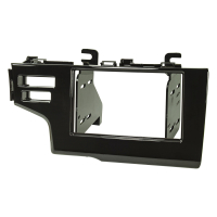 Double DIN radio bezel compatible with Honda Jazz Fit from 2015 with opening for SRS warning light