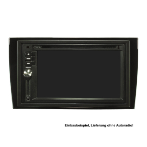 Double DIN radio bezel set compatible with Peugeot 308 CC RCZ piano lacquer black with installation kit