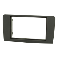Double DIN radio bezel compatible with Mercedes ML W164 2005 -2011 G-Class W461 2006-2012 black