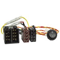 Radio Adapter Kabel ISO-ISO Strom + Lautsprecher mit EIN-AUS Schalter z.B. für Wohnmobile Fiat Ducato (Radio ein ohne Zündung)
