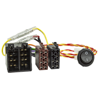 Radio-Adapterkabel ISO-ISO Strom + Lautsprecher mit EIN-AUS Schalter z.B. für Wohnmobile Fiat Ducato (Radio ein ohne Zündung)