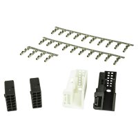 Quadlock Most Stecker Buchse Einsatz weiss schwarz 24-polig incl. 24 MQS Kontake Kammer A + B