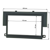 Double DIN Radio Bezel compatible with Mitsubishi Colt Z30 Z30G 2004 to 2008 black