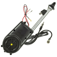 Universal Motorantenne FM AM Anschluss DIN Stecker (M) schwarze Teleskope 5 teilig kompatibel mit z.B. Mercedes Opel BMW
