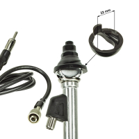 Universal motor antenna FM AM connection DIN plug (M) black telescopes 5 parts compatible with e.g. Mercedes Opel BMW