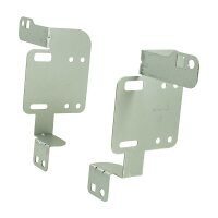 Double DIN radio bezel compatible with Nissan Micra K14 from 2017 Piano black with silver