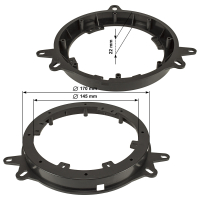 Speaker rings adapter brackets compatible with Toyota CH-R Celica Corolla Prius Yaris Lexus uva for 165mm DIN speakers