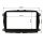 Double DIN radio bezel compatible with Fiat 500 from 2016 onwards 500 Abarth with Uconnect 7-inch radio Piano black finish