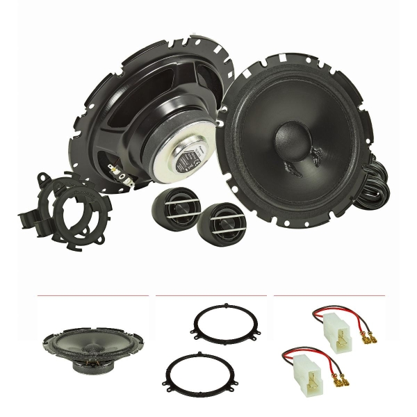 Speaker set compatible with Audi A6 C5 C6 door front A3 A4 door rear 165mm 2-way Compo system PIONEER TS-G170C