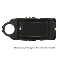 Double DIN radio bezel compatible with Toyota Yaris XP13 from 2017 onwards, black