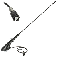 RAKU II roof antenna in 16V design with amplifier compatible with Mercedes Sprinter strongly angled 28 degrees rod 40cm