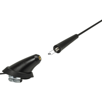 RAKU II roof antenna in 16V design with amplifier compatible with Mercedes Sprinter strongly angled 28 degrees rod 40cm
