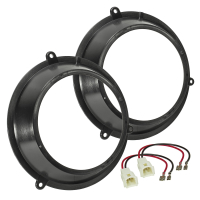 Speaker rings adapter cable compatible for Fiat Panda 2003-2012 front door for 165mm DIN speakers