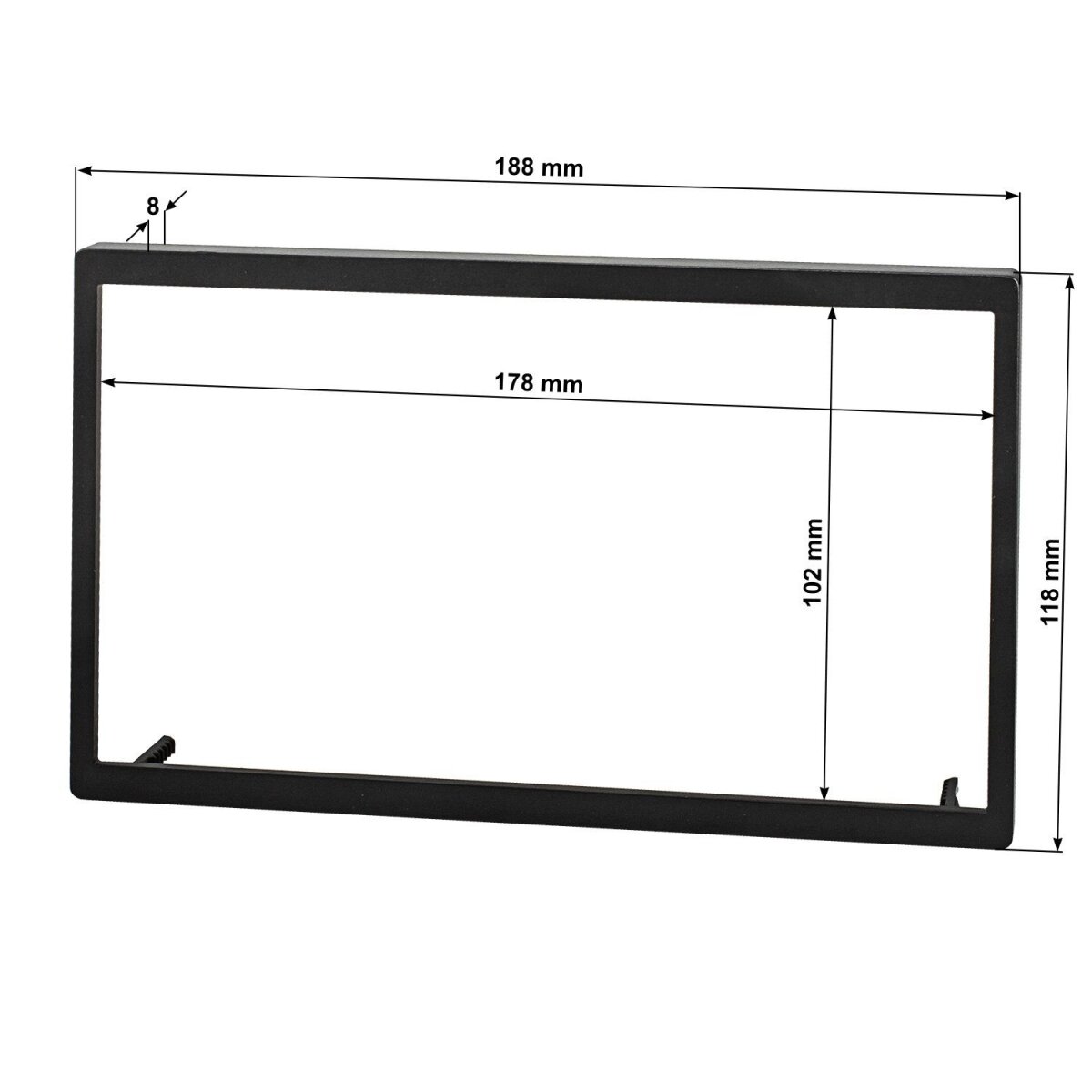 Distanzrahmen 4mm Autoradio Rahmen Blende KFZ Radio PKW 1-DIN