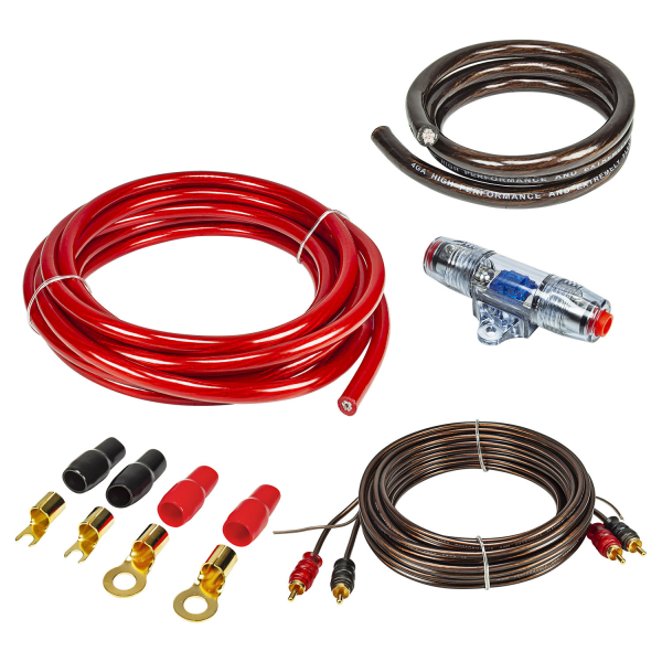 20qmm amplifier power amplifier connection set incl. fuse holder RCA cable cable lugs and fuse CCA