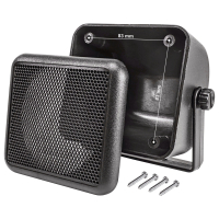 Aufbau Lautsprecher Gehäuse Set für 100x100 mm DIN Lautsprecher schwarz Retro KFZ Boot LKW Baumaschinen
