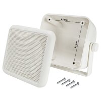 Speaker enclosure for 100x100 mm DIN speakers, white