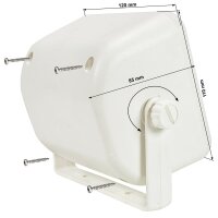 Aufbau Lautsprecher Gehäuse Set für 100x100 mm DIN Lautsprecher weiss Retro KFZ Boot LKW Baumaschinen