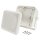 Aufbau Lautsprecher Gehäuse Set für 100x100 mm DIN Lautsprecher weiss Retro KFZ Boot LKW Baumaschinen