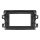 Double DIN radio bezel HQ compatible with Fiat Ducato Series 8 from 2021, black with device holder