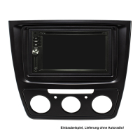 Doppel DIN Radioblende kompatibel mit Skoda Yeti 5L ab 2009 schwarz Fzg. mit manueller Klimaanlage