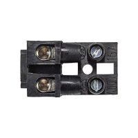 Universal plug connector, 2-pole, 90-degree angled, black, for cables up to 4.0 sq mm, 400 V, 16 A
