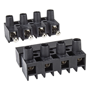 Universal Steckverbinder Klemmverbinder 4polig schwarz f&uuml;r Kabel bis 4,0qmm, 400V, 16A - 5er Set