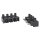 Universal plug connector, 4-pin black terminal connector for cables up to 4.0 mm², 400 V, 16 A – set of 10