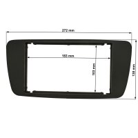 Doppel DIN Radioblende kompatibel mit Seat Ibiza 6J 2008-2013 anthrazit schwarz - B-Ware